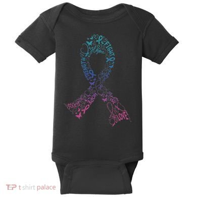 Thyroid Cancer Battle Warrior Gifts Thyroid Ribbon Baby Bodysuit