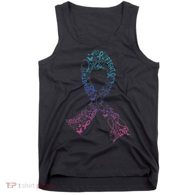 Thyroid Cancer Battle Warrior Gifts Thyroid Ribbon Tank Top