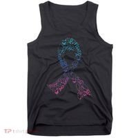Thyroid Cancer Battle Warrior Gifts Thyroid Ribbon Tank Top thumb 0