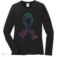 Thyroid Cancer Battle Warrior Gifts Thyroid Ribbon Women's Long Sleeve Shirt thumb 0