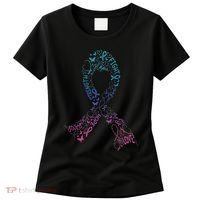Thyroid Cancer Battle Warrior Gifts Thyroid Ribbon Women's T-Shirt thumb 0