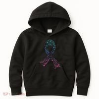 Thyroid Cancer Battle Warrior Gifts Thyroid Ribbon Kids Hoodie thumb 0