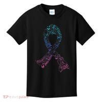 Thyroid Cancer Battle Warrior Gifts Thyroid Ribbon Kids T-Shirt thumb 0