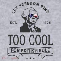 Too Cool British Rule / Funny 4th Of July George Washington Women's Sweatshirt thumb 2