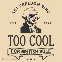 Too Cool British Rule / Funny 4th Of July George Washington Tote Bag thumb 4