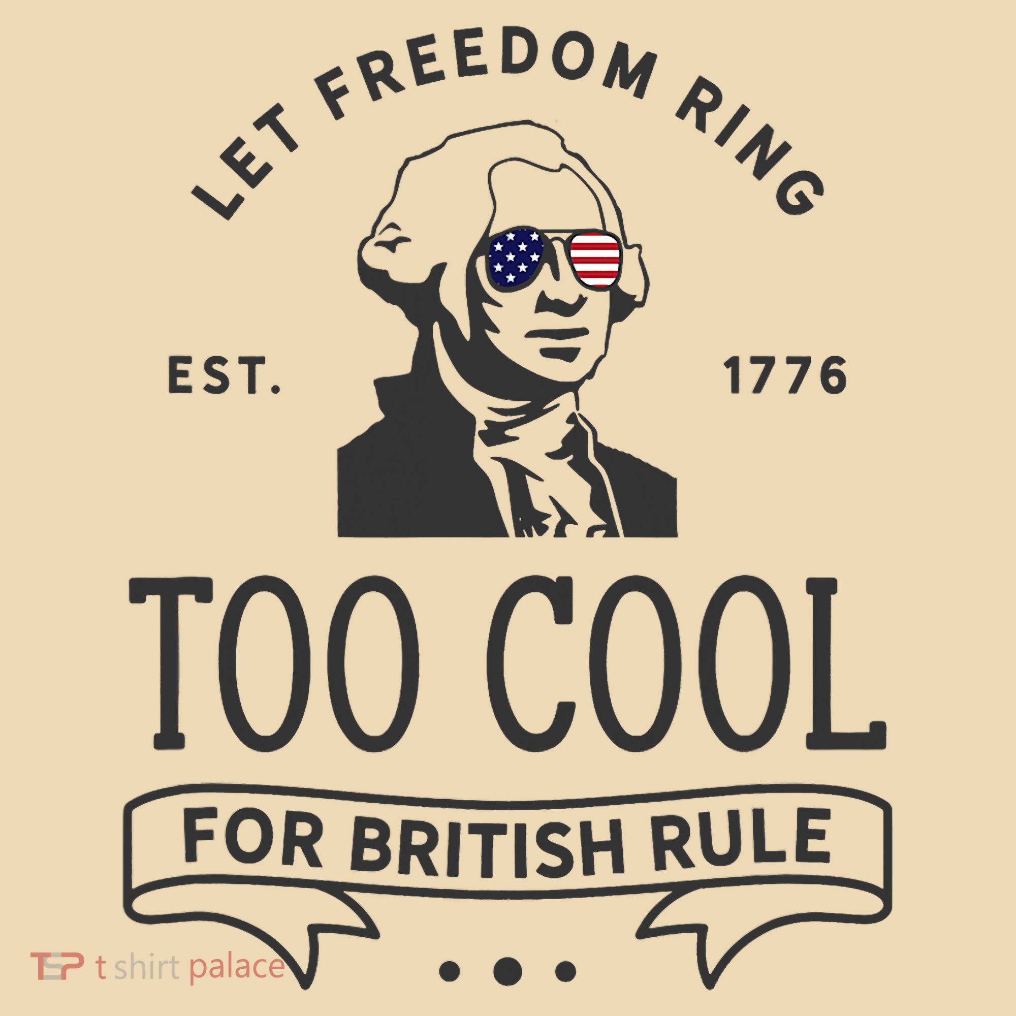 Too Cool British Rule / Funny 4th Of July George Washington Tote Bag