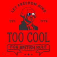 Too Cool British Rule / Funny 4th Of July George Washington Santa Hat thumb 1