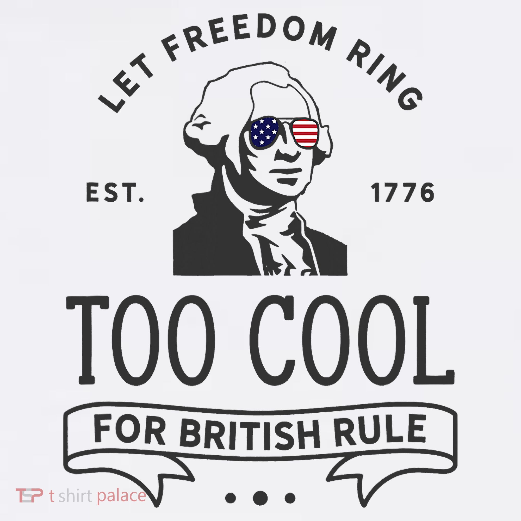 Too Cool British Rule / Funny 4th Of July George Washington Women's Hoodie