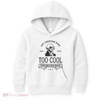 Too Cool British Rule / Funny 4th Of July George Washington Kids Hoodie thumb 0