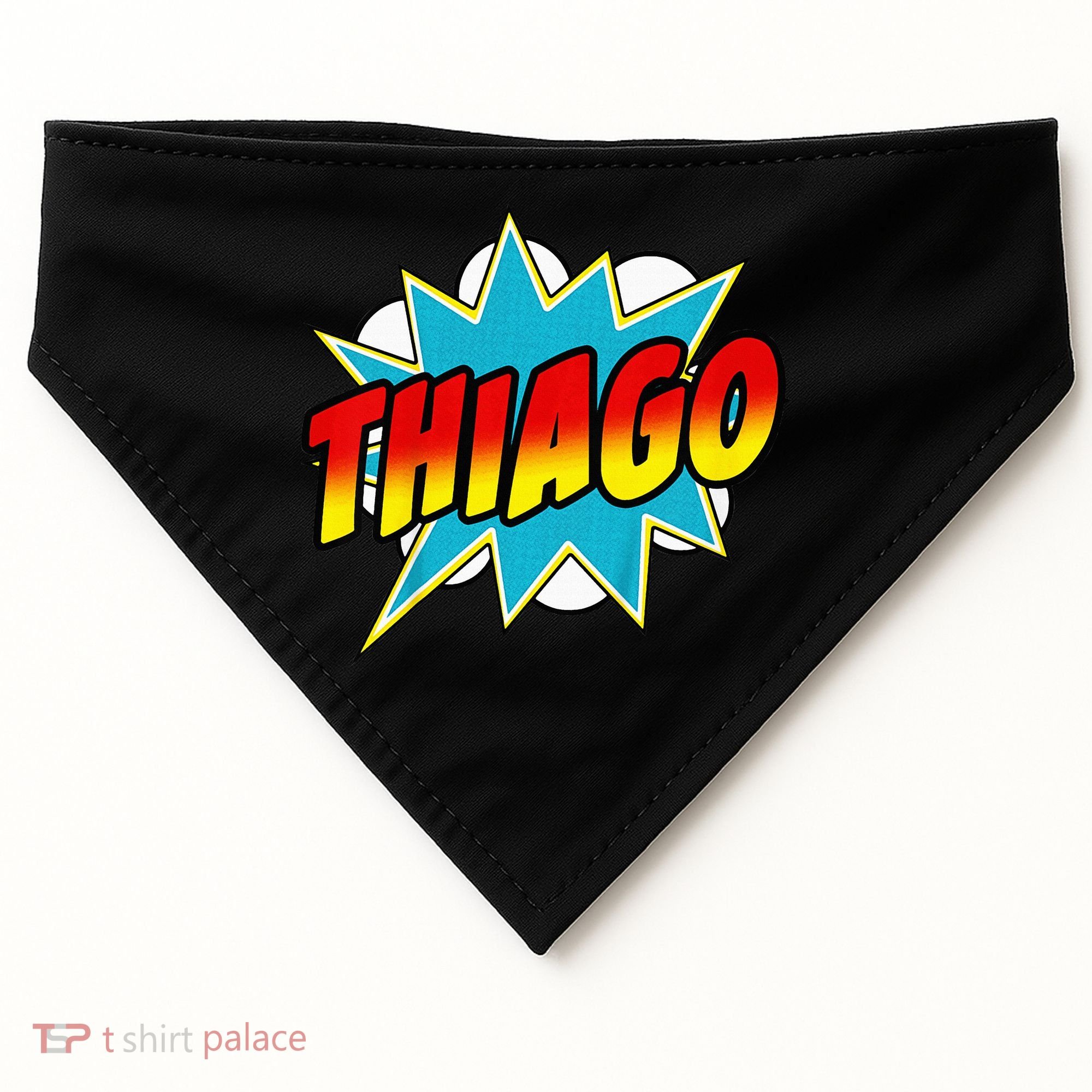 Thiago Comic Book Superhero Name USA-Made Doggie Bandana