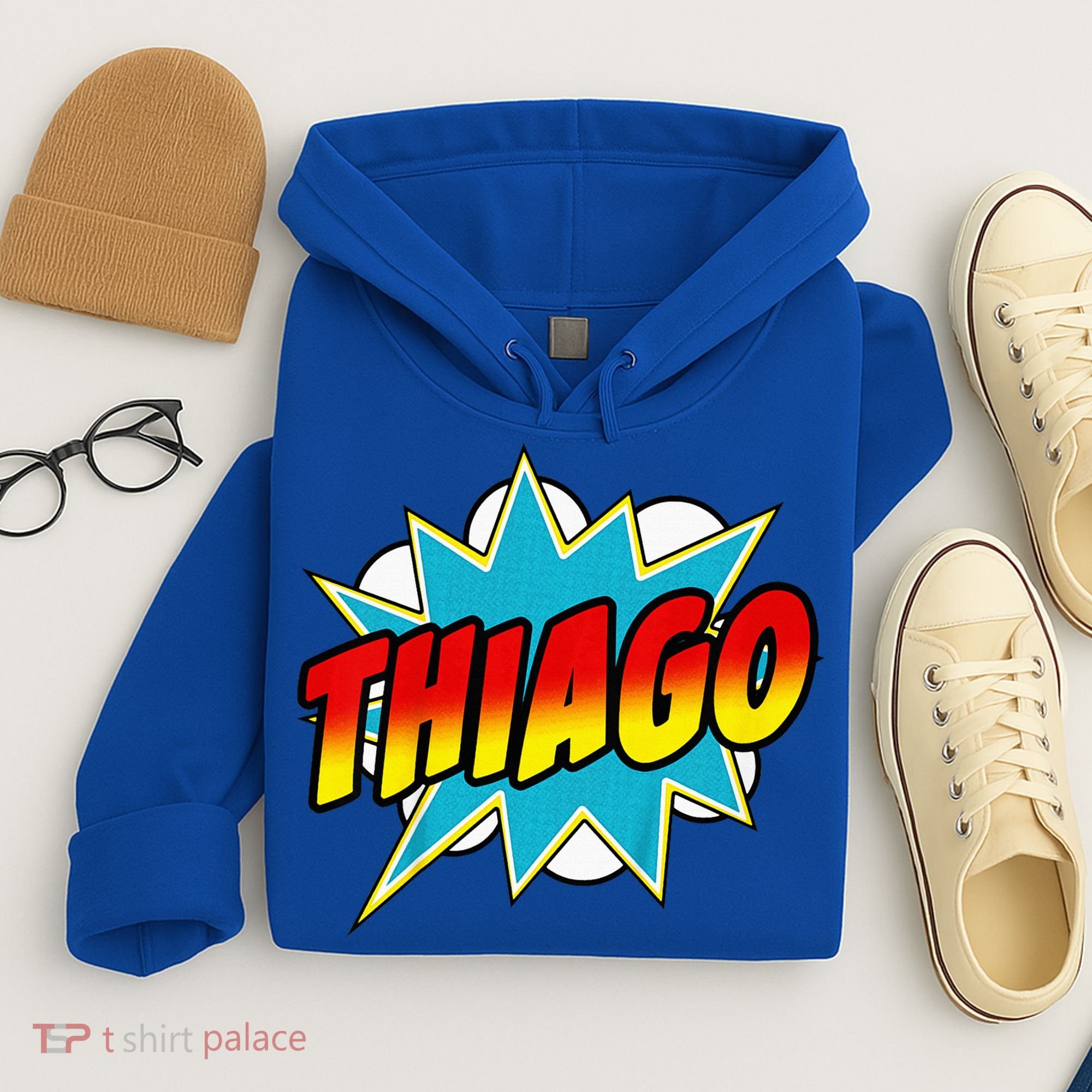 Thiago Comic Book Superhero Name Hoodie