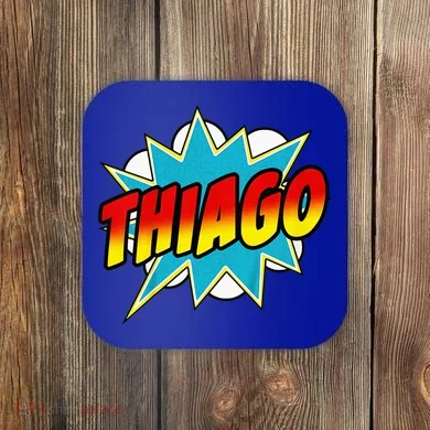 Thiago Comic Book Superhero Name Coaster