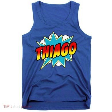 Thiago Comic Book Superhero Name Tank Top