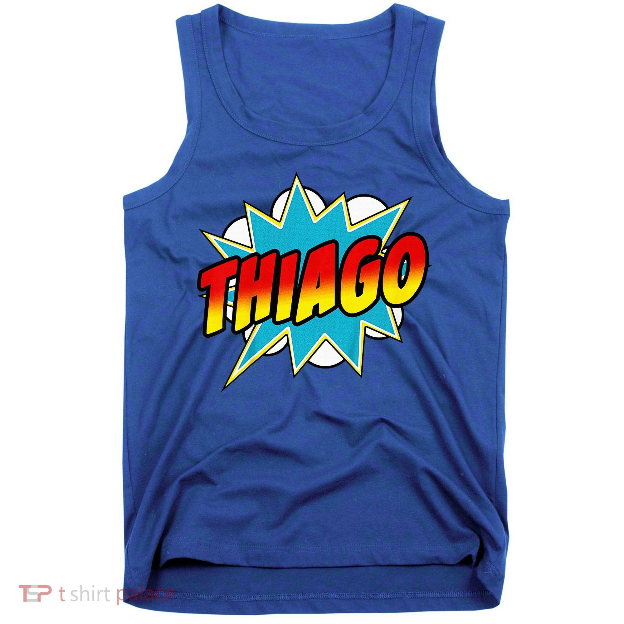 Thiago Comic Book Superhero Name Tank Top