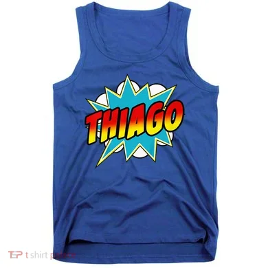 Thiago Comic Book Superhero Name Tank Top