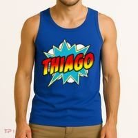 Thiago Comic Book Superhero Name Tank Top thumb 3