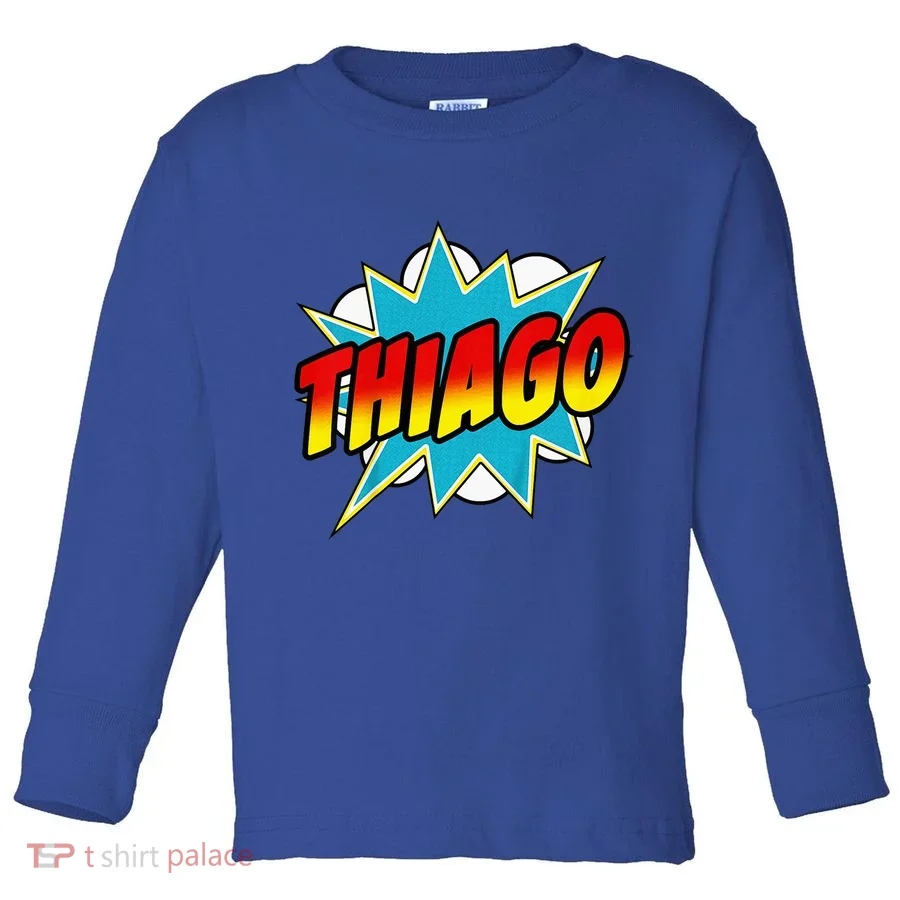 Thiago Comic Book Superhero Name Toddler Long Sleeve