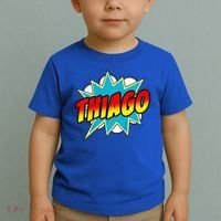Thiago Comic Book Superhero Name Toddler T-Shirt thumb 2