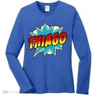 Thiago Comic Book Superhero Name Women's Long Sleeve Shirt thumb 0