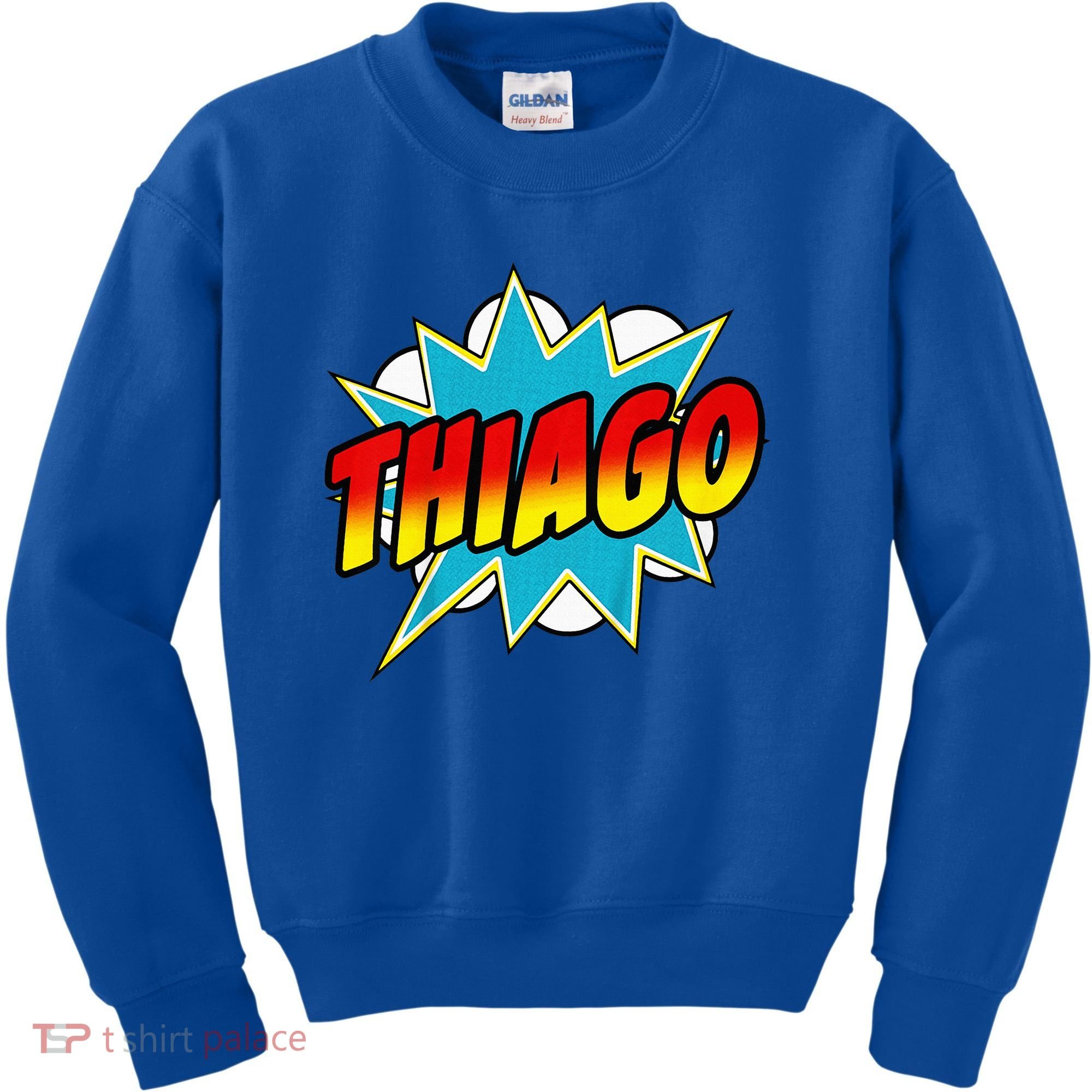 Thiago Comic Book Superhero Name Kids Sweatshirt