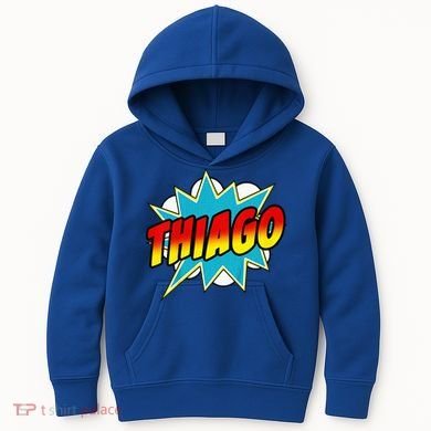 Thiago Comic Book Superhero Name Kids Hoodie