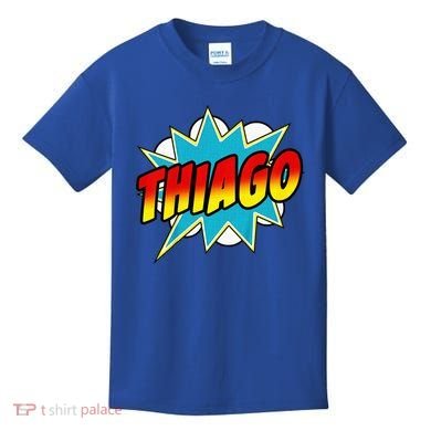 Thiago Comic Book Superhero Name Kids T-Shirt
