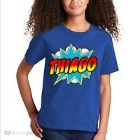 Thiago Comic Book Superhero Name Kids T-Shirt thumb 2