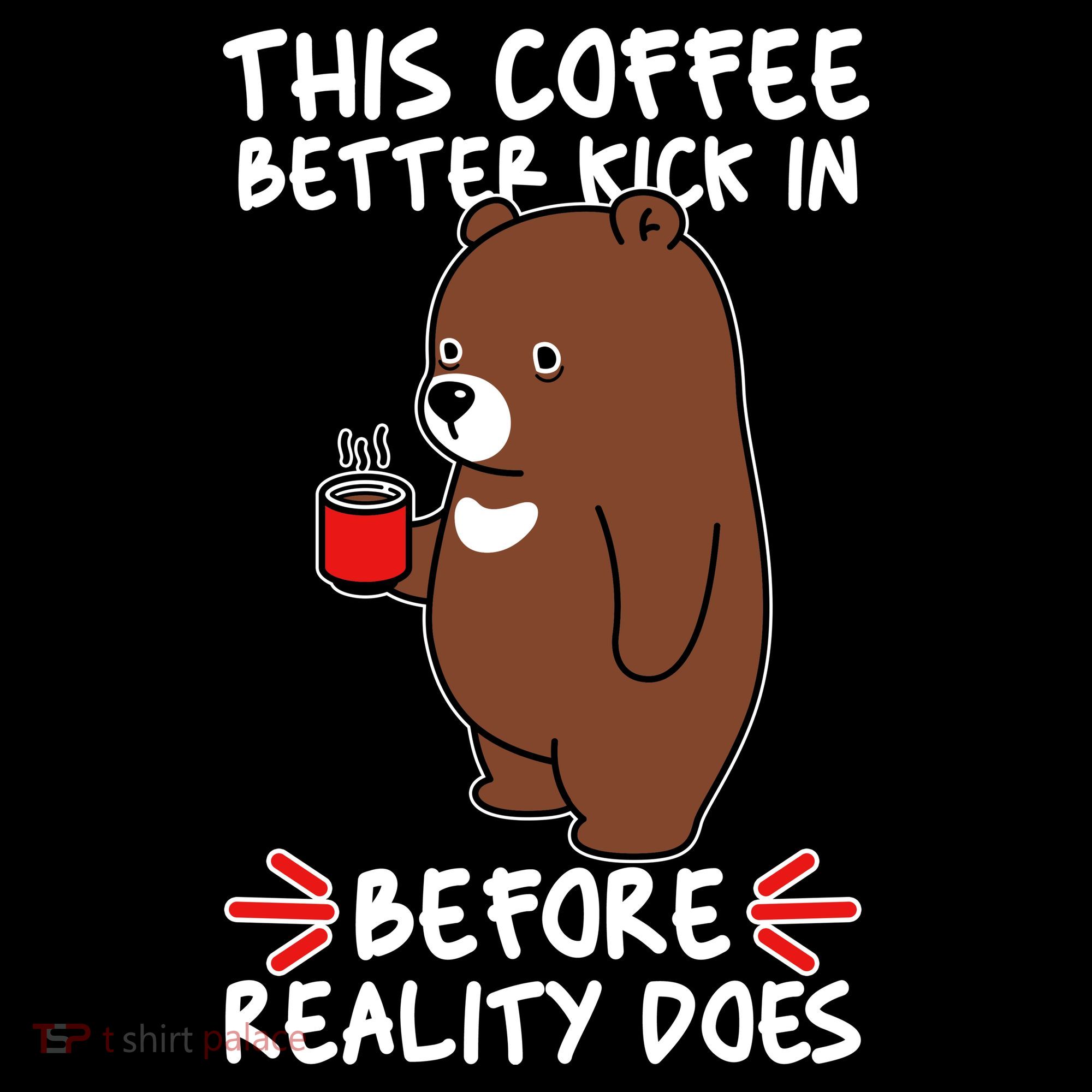 This Coffee Better Kick In Before Reality Does Stressed Coffee Bear Ornament