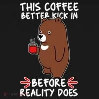 This Coffee Better Kick In Before Reality Does Stressed Coffee Bear Toddler Hoodie thumb 2