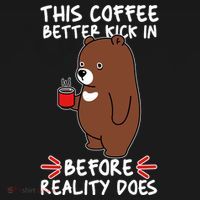 This Coffee Better Kick In Before Reality Does Stressed Coffee Bear Tank Top thumb 6