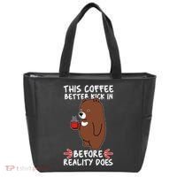 This Coffee Better Kick In Before Reality Does Stressed Coffee Bear Tote Bag thumb 0