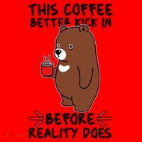 This Coffee Better Kick In Before Reality Does Stressed Coffee Bear Santa Hat thumb 1