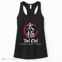 Tai Chi Body Mind Wellness Spiritual Yin Yang Martial Arts Women's Tank Top thumb 0