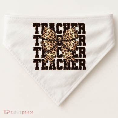 Teacher Coquette Back To School  USA-Made Doggie Bandana
