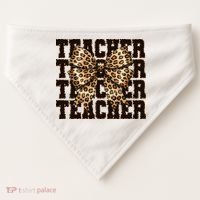 Teacher Coquette Back To School  USA-Made Doggie Bandana thumb 0
