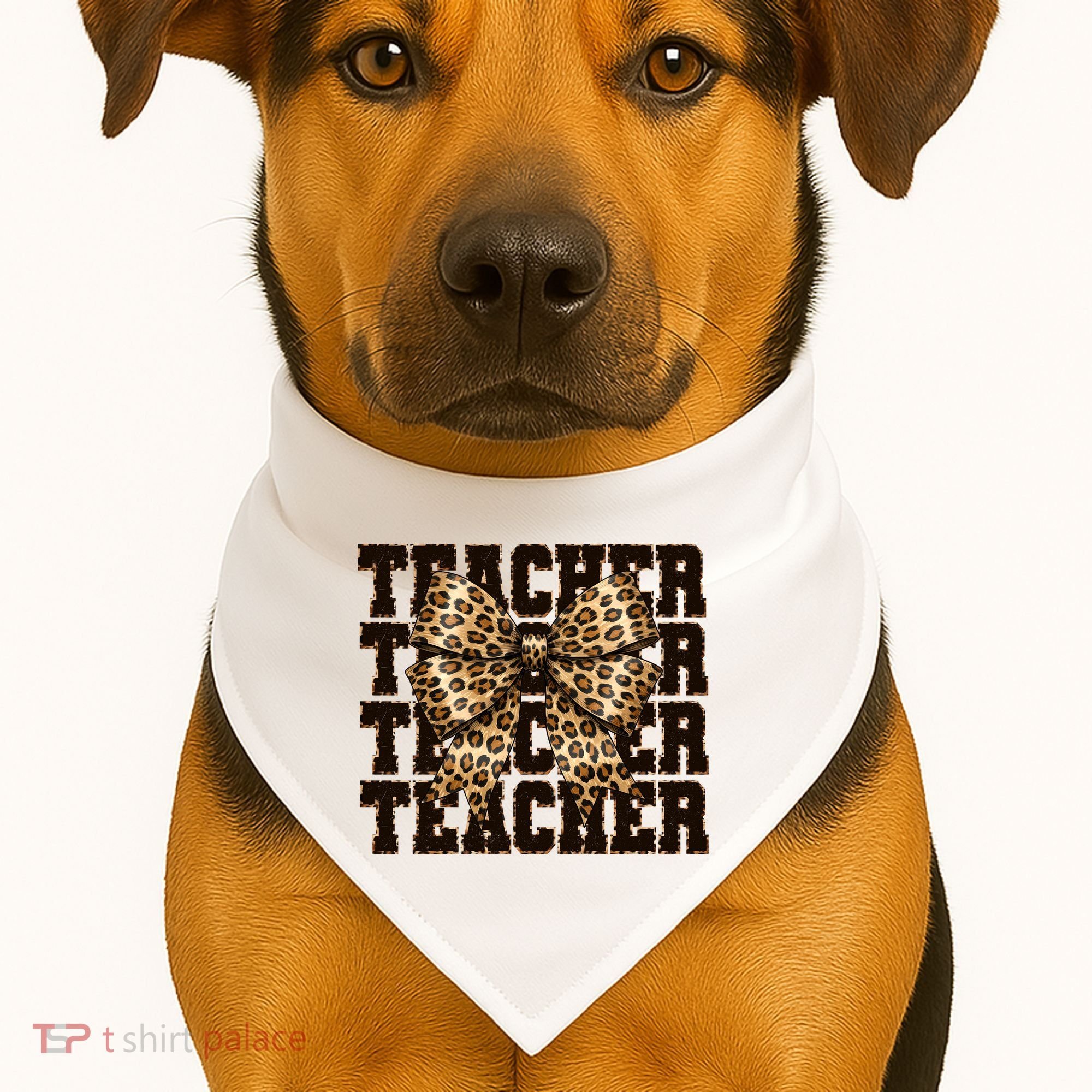 Teacher Coquette Back To School  USA-Made Doggie Bandana