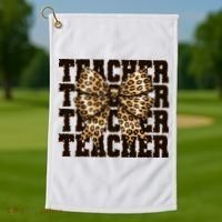Teacher Coquette Back To School  Golf Towel thumb 1