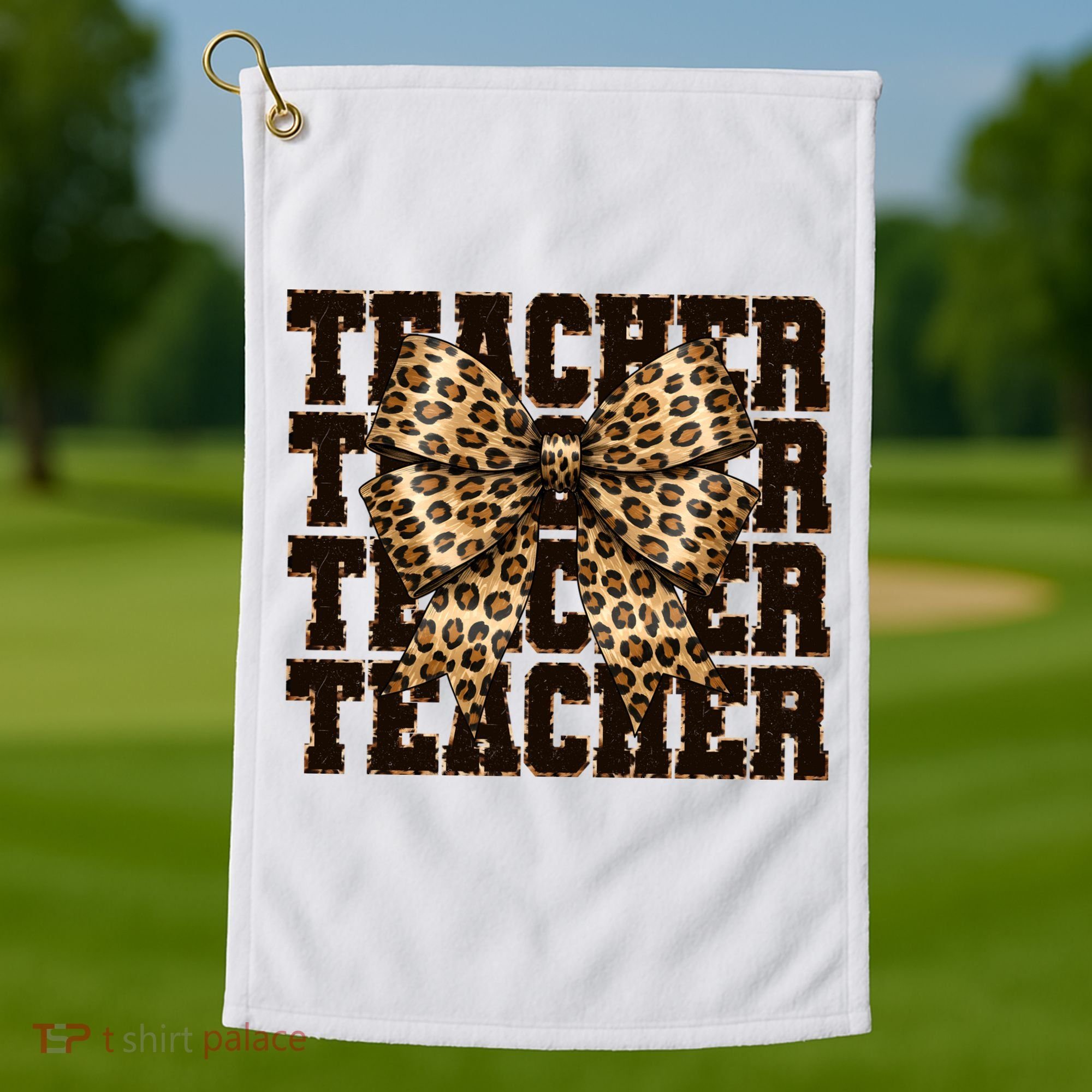 Teacher Coquette Back To School  Golf Towel