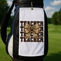 Teacher Coquette Back To School  Golf Towel thumb 2