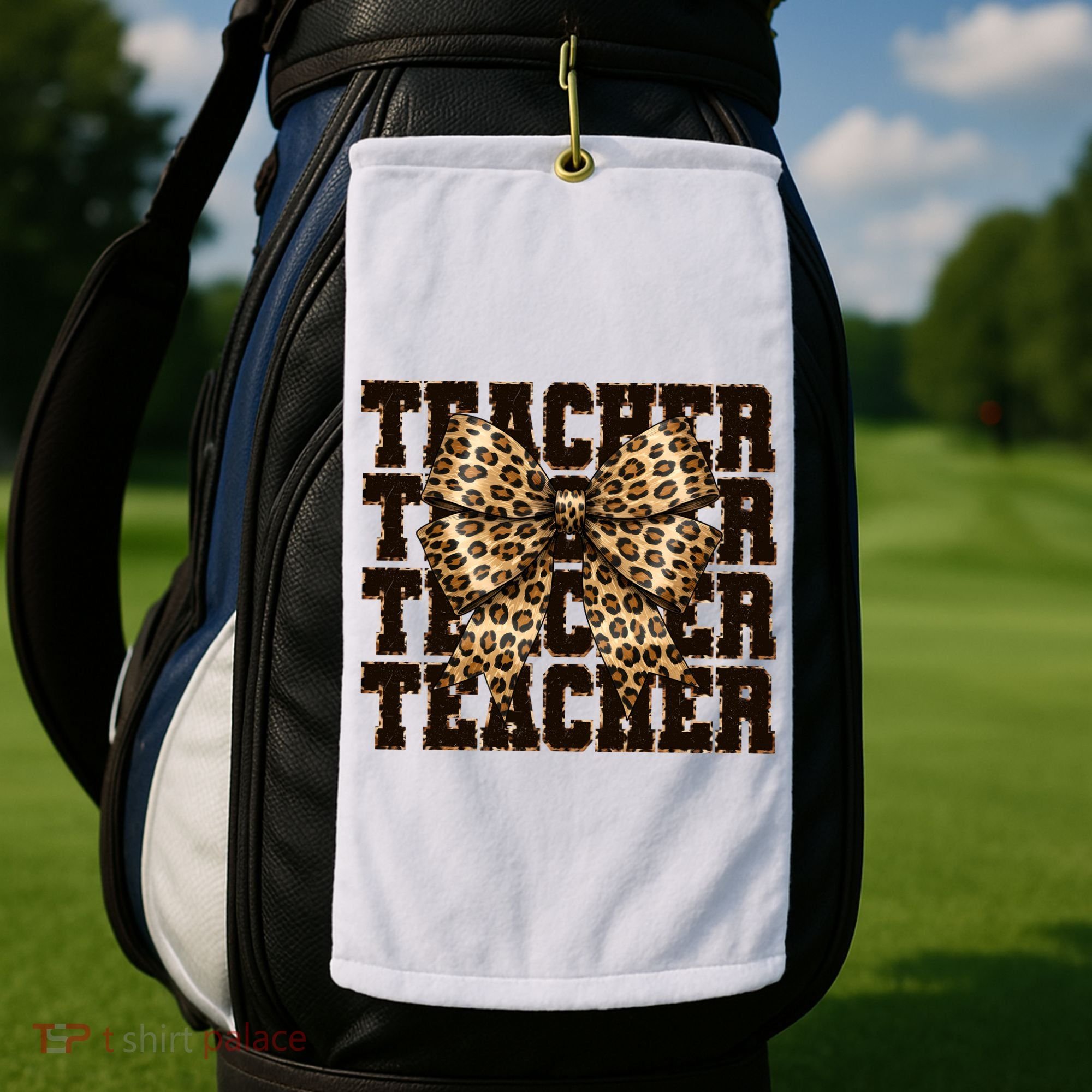 Teacher Coquette Back To School  Golf Towel