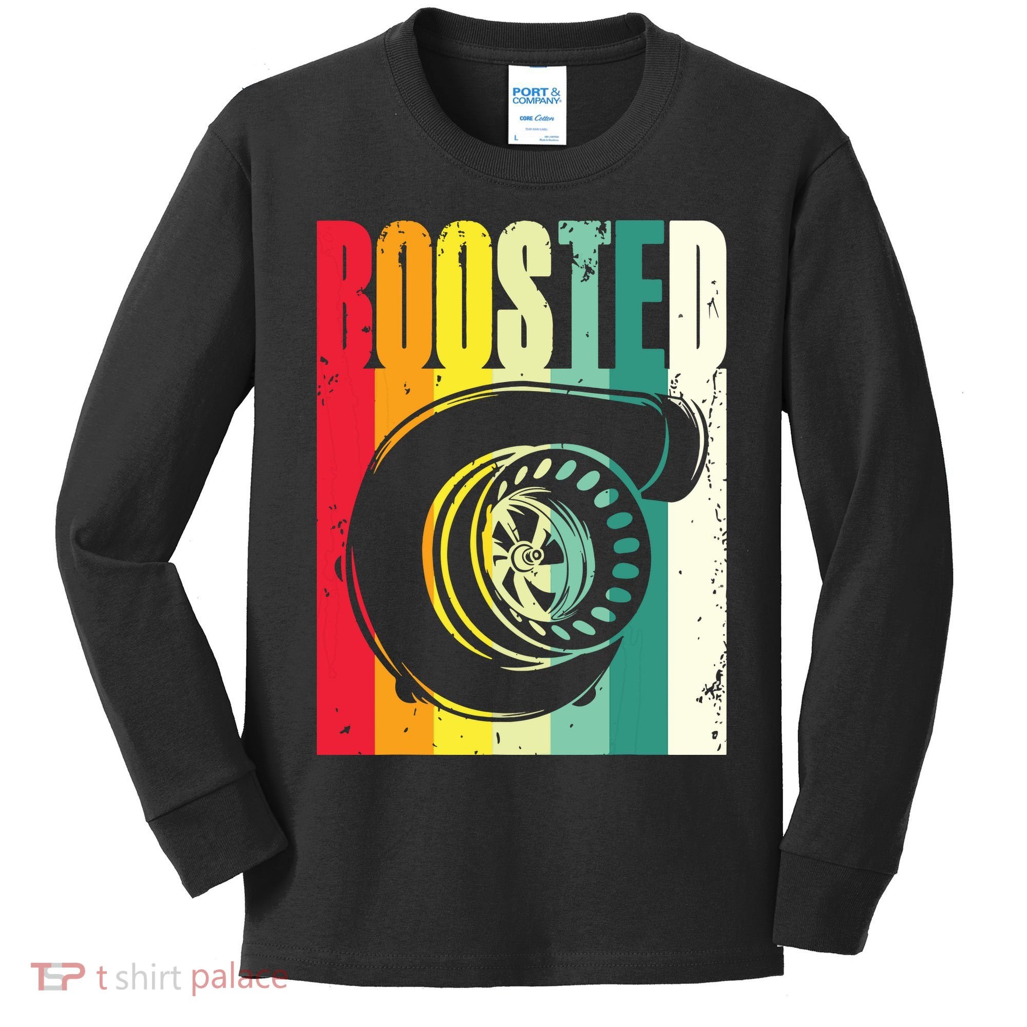 Turbo Car Boosted Car Lover Car Racing Gift Kids Long Sleeve Shirt