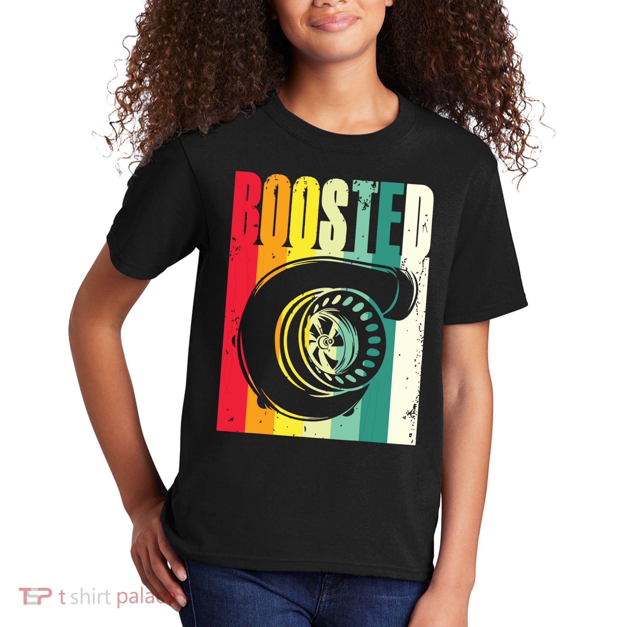 Turbo Car Boosted Car Lover Car Racing Gift Kids T-Shirt