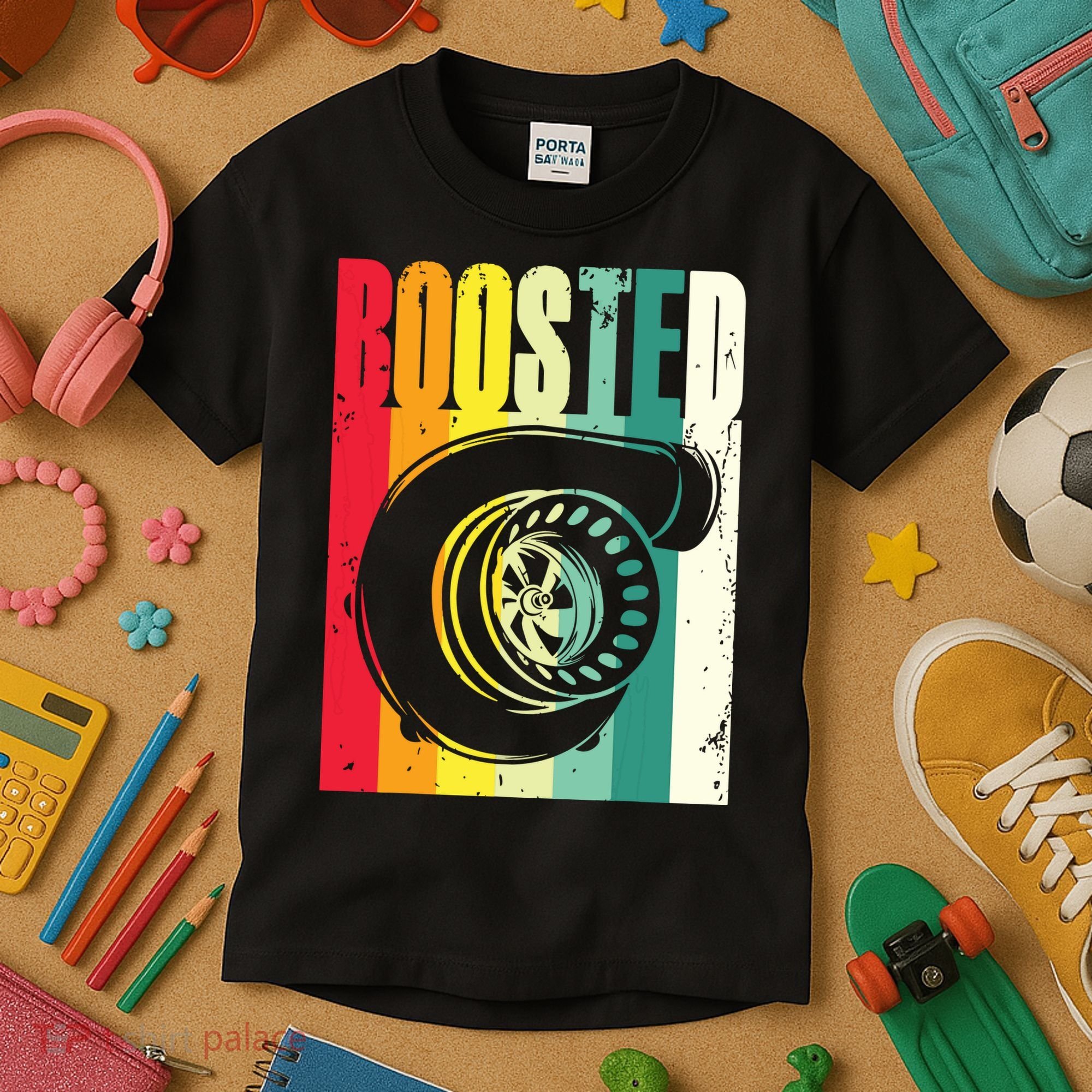 Turbo Car Boosted Car Lover Car Racing Gift Kids T-Shirt