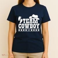 Team Cowboy Baby Gender Reveal Outfit Team Boy Gender Reveal T-Shirt thumb 4