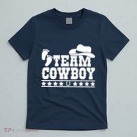 Team Cowboy Baby Gender Reveal Outfit Team Boy Gender Reveal T-Shirt thumb 5