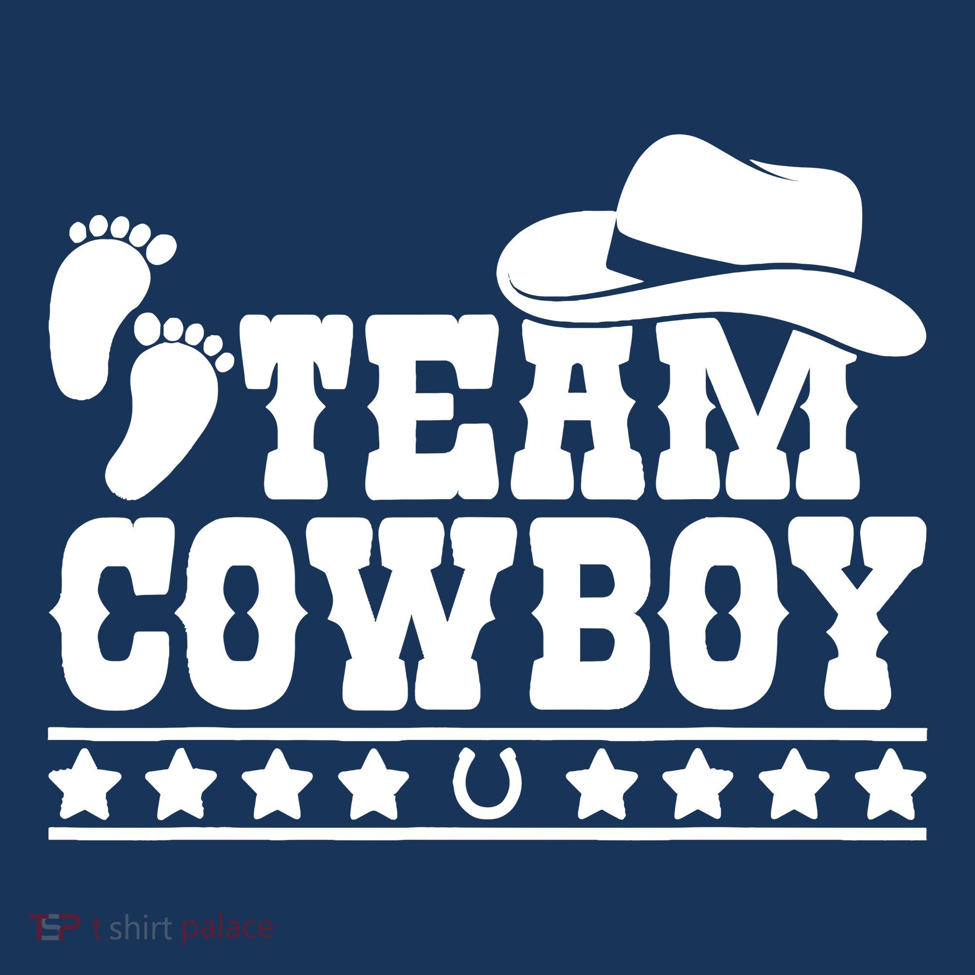 Team Cowboy Baby Gender Reveal Outfit Team Boy Gender Reveal T-Shirt