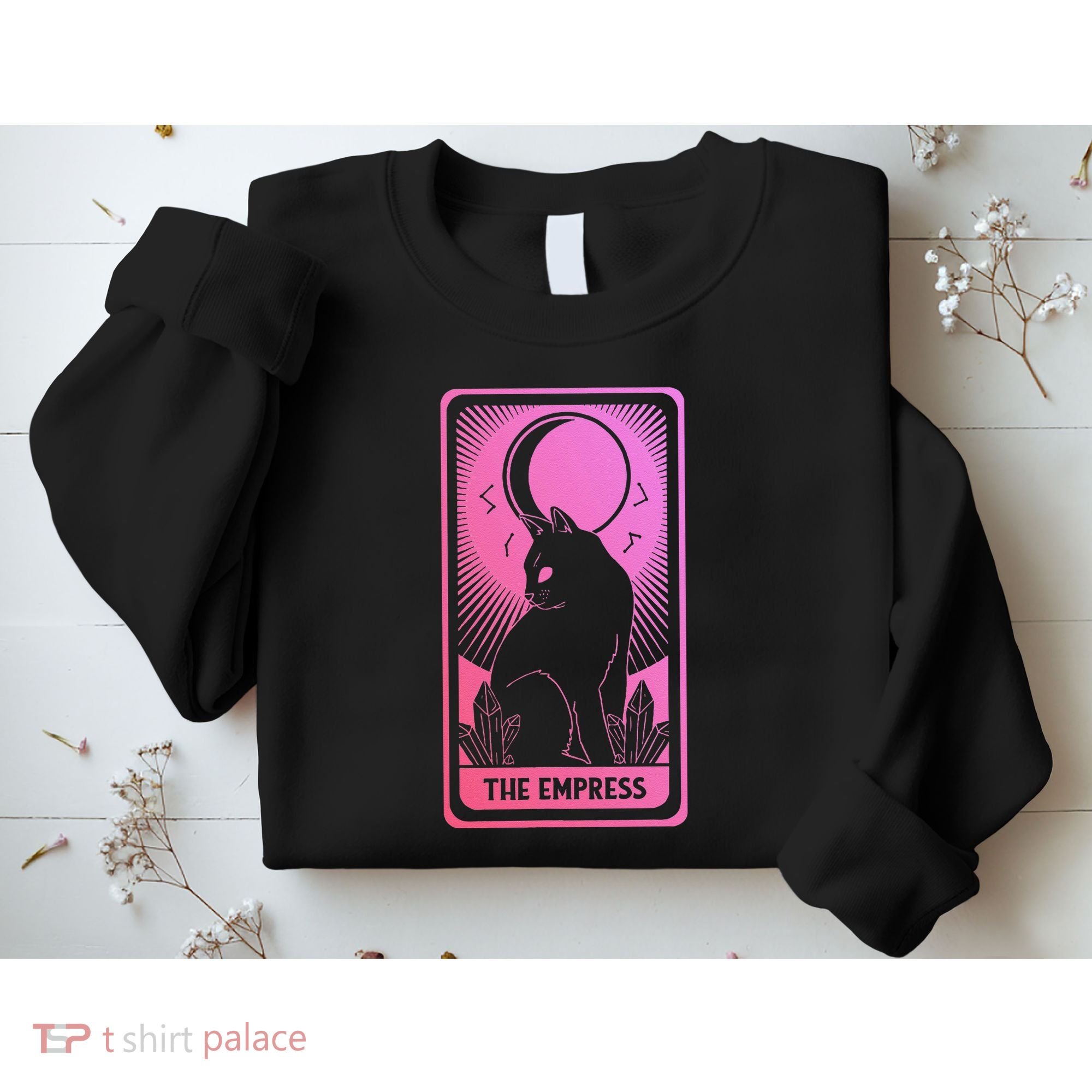 Tarot Card Cat Women Mystical Moon Occult The Empress Sweatshirt