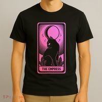 Tarot Card Cat Women Mystical Moon Occult The Empress T-Shirt thumb 3