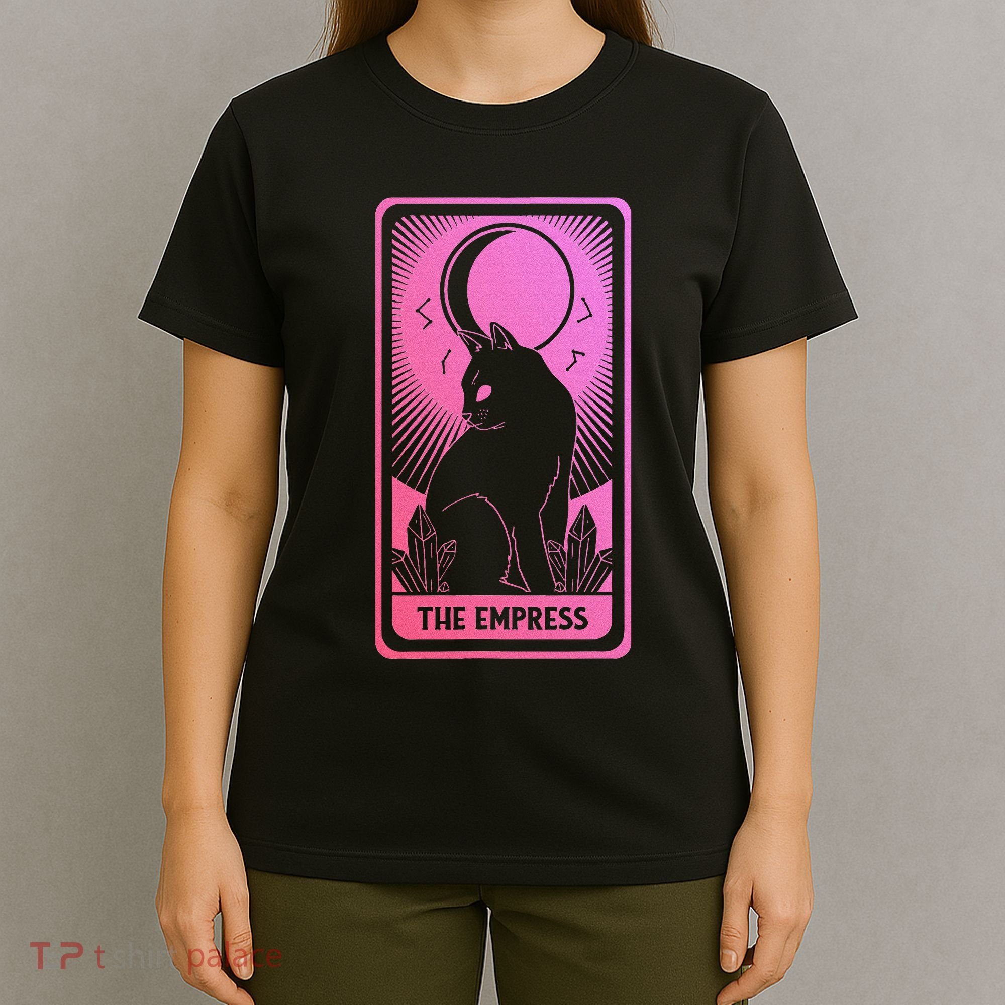 Tarot Card Cat Women Mystical Moon Occult The Empress T-Shirt