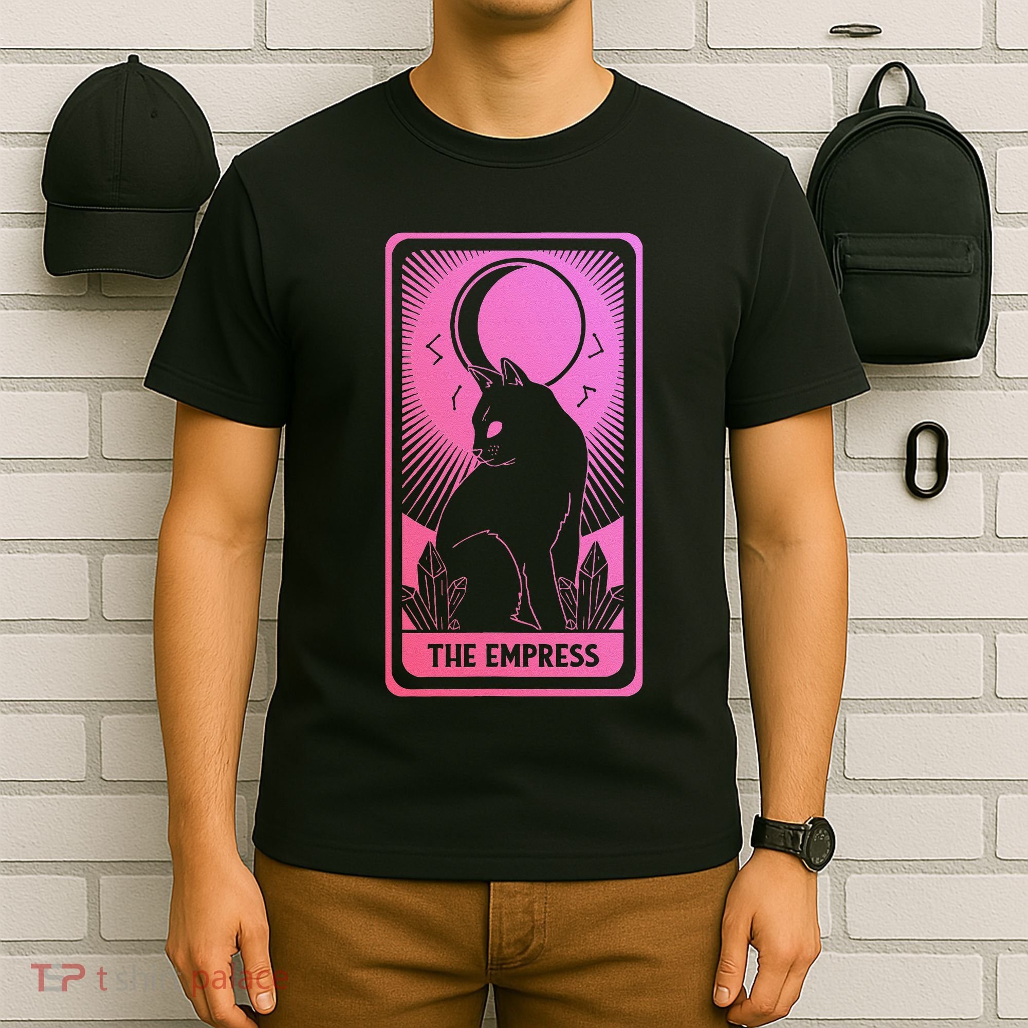 Tarot Card Cat Women Mystical Moon Occult The Empress T-Shirt